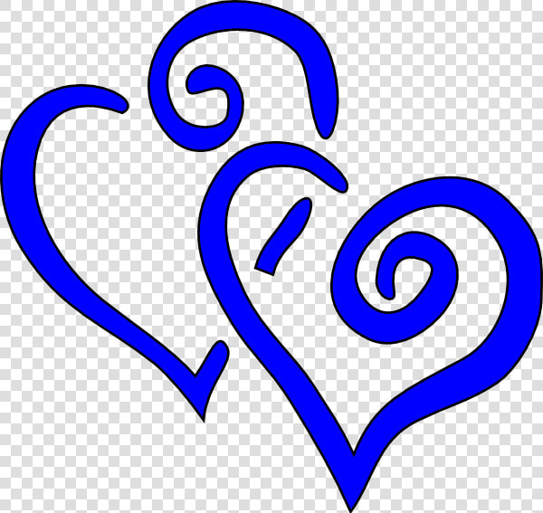 Royal Blue Intertwined Hearts Clip Art At Clker   Royal Blue Wedding Hearts  HD Png DownloadTransparent PNG