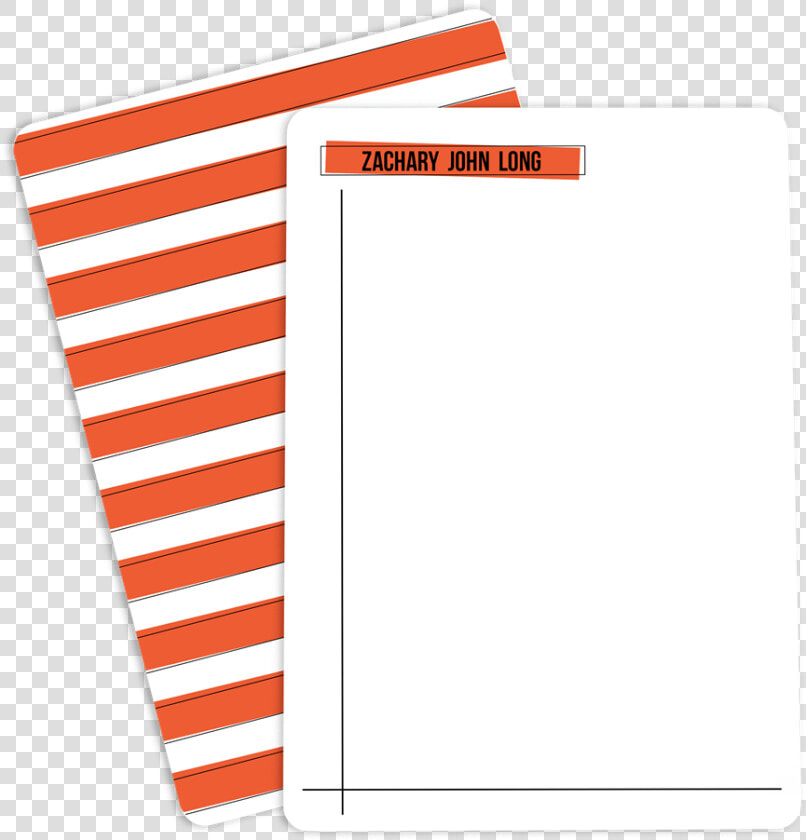 Picture Of Orange Striped Notecard   Tan  HD Png DownloadTransparent PNG