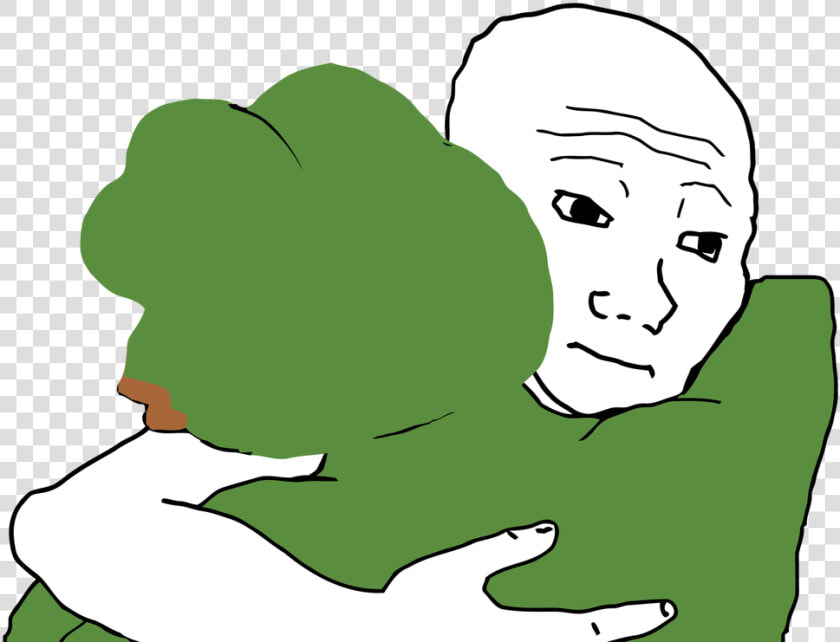 Meme Stick Together Like Glue  Like Wojak And Pepe   Pepe I Feel You  HD Png DownloadTransparent PNG