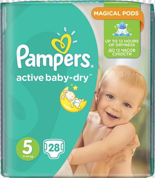 Pieluchy Pampers Active Baby dry Rozmiar 5   28 Szt   Pampers Baby Dry No 5  HD Png DownloadTransparent PNG