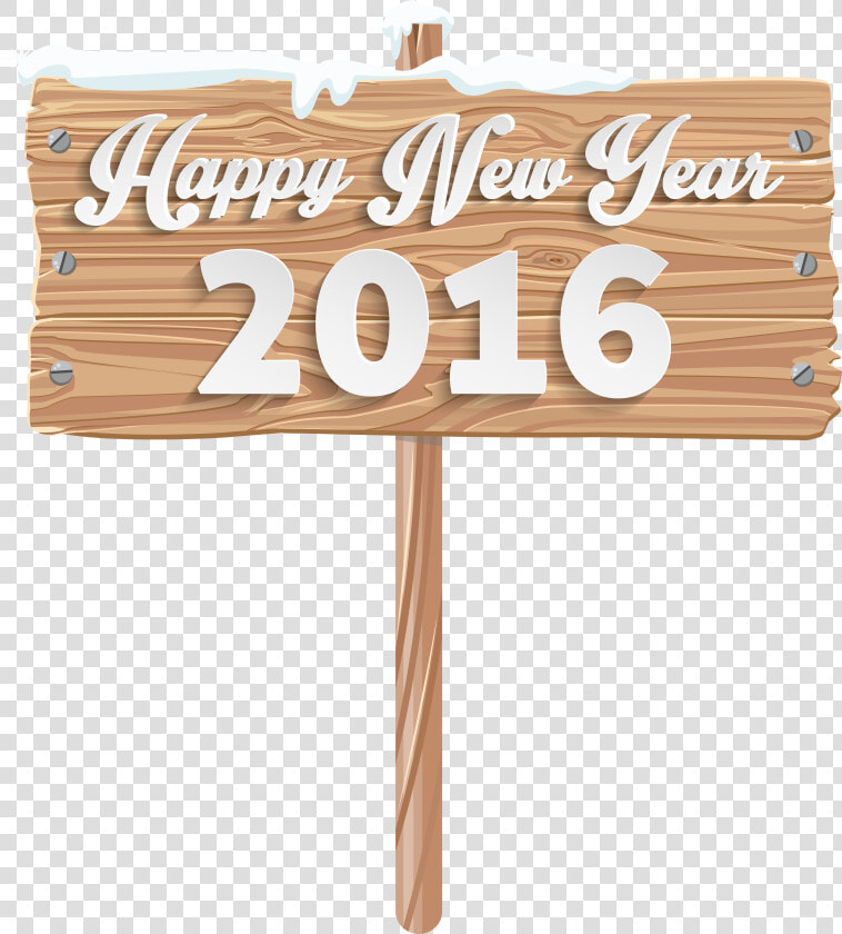 Happy New Year Wooden Sign Png Clipart Image   Happy New Year Wood Signs  Transparent PngTransparent PNG