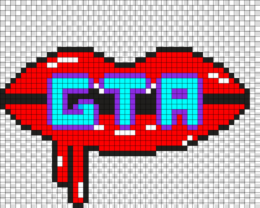 Gta Red Lips Perler Bead Pattern   Bead Sprite   Bread Animated Gif  HD Png DownloadTransparent PNG