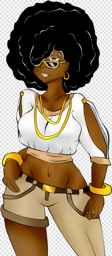 Afro Black Girl Cartoon African American Woman Clip   African American Woman Cartoon  HD Png DownloadTransparent PNG