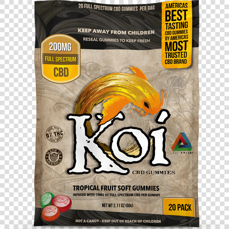 Koi Tropical Fruit Soft Cbd Gummies 200mg   Koi Cbd Tropical Fruit Soft Gummies  HD Png DownloadTransparent PNG