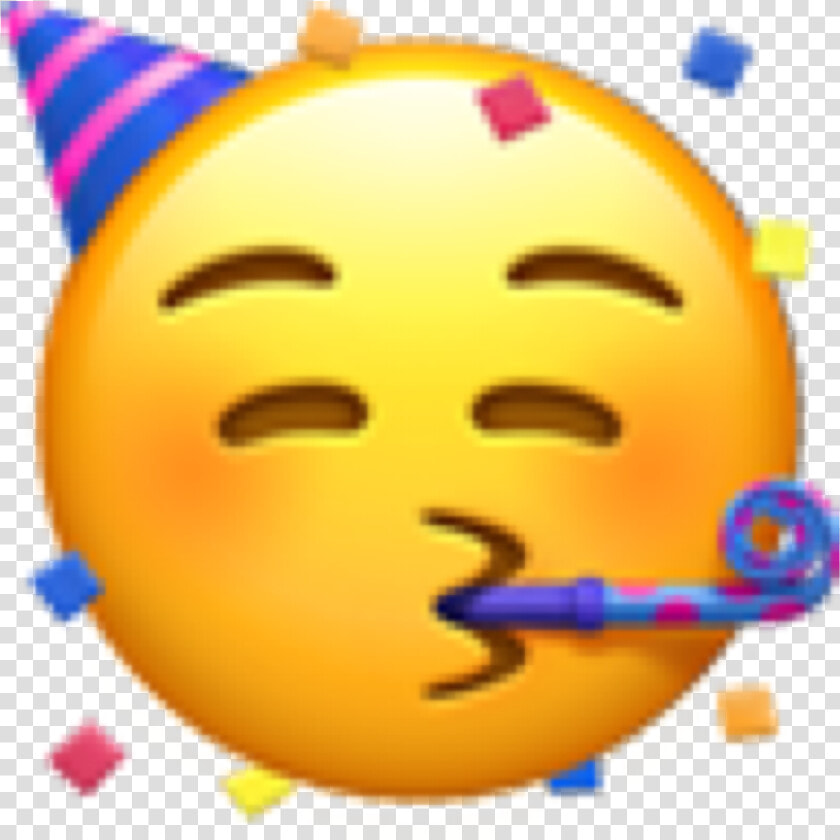 ❁ Face With Party Horn And Party Hat Emoji 🥳 Face   Emoji Iphone  HD Png DownloadTransparent PNG