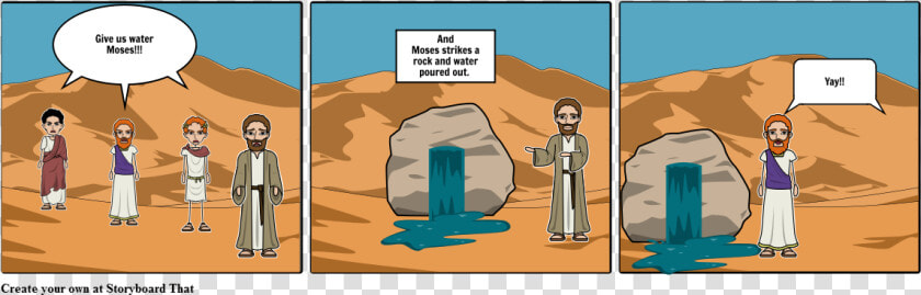 Moses Striking The Rock Cartoon  HD Png DownloadTransparent PNG