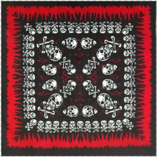  skull  flame  pattern  bandana  fabric   Kerchief  HD Png DownloadTransparent PNG