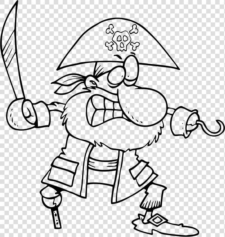 Pirate   Outline Of A Pirate  HD Png DownloadTransparent PNG