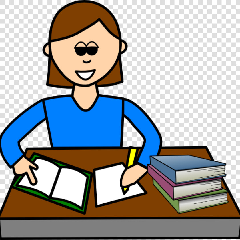 Holiday Homework Clipart   Student Studying Clipart  HD Png DownloadTransparent PNG