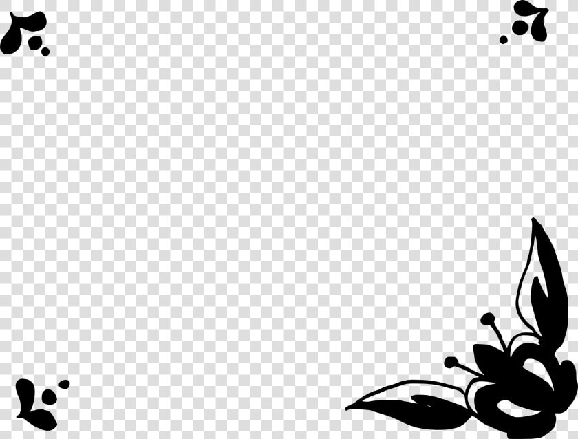 Flowers Frame Hitam Putih  HD Png DownloadTransparent PNG