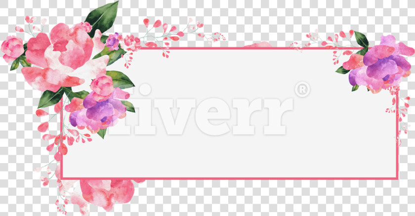 Transparent Watercolor Flower Border Png   Pink Flower Border Design  Png DownloadTransparent PNG