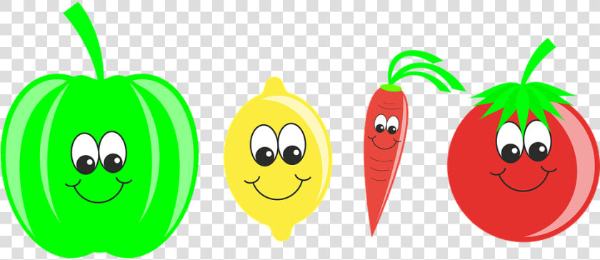 Vegetables  Fruit  Pepper  Lemon  Carrot  Tomato  Food   ภาพ เคลื่อนไหว ผล ไม้  HD Png DownloadTransparent PNG