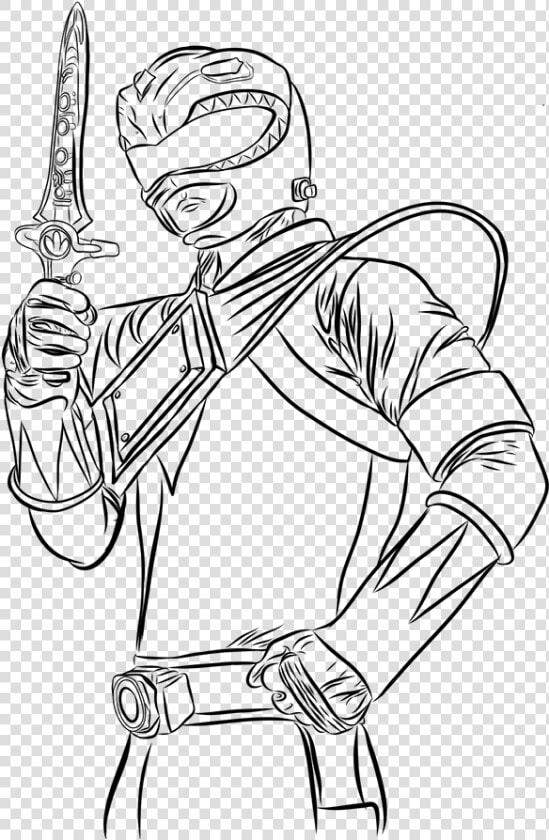 Https     www   Etsy   Ranger 11 X 17 Print   Line   Green Ranger Drawing  HD Png DownloadTransparent PNG