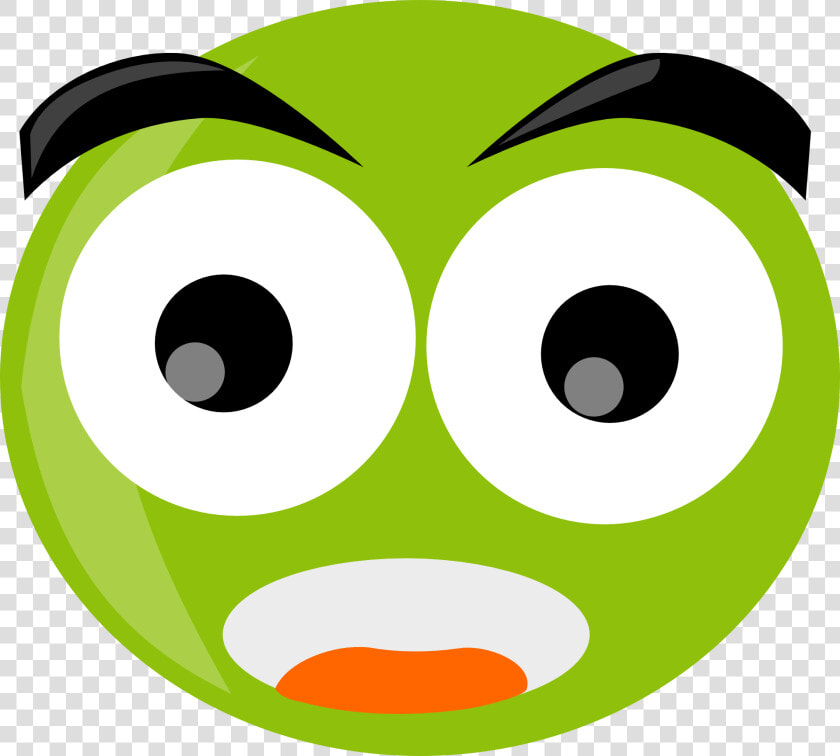 Shocked Face Smiley   Surprised Face Clipart Green  HD Png DownloadTransparent PNG