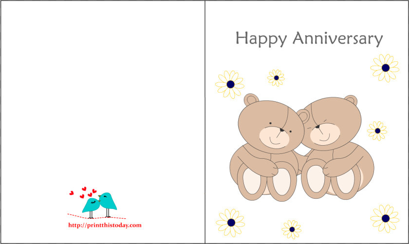 Happy Wedding Anniversary Card Printable  HD Png DownloadTransparent PNG