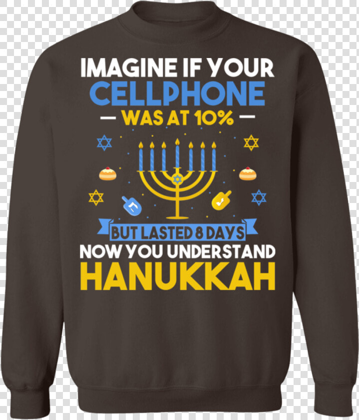 Funny Ugly Hanukkah  Chanukah Cellphone Menorah Sweatshirt   Sweater  HD Png DownloadTransparent PNG