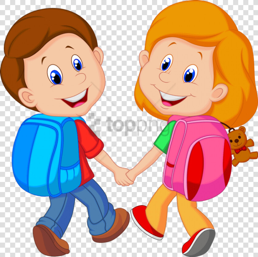 Free Png School Kids Clip Art Png Png Image With Transparent   Student With School Bag Clipart  Png DownloadTransparent PNG