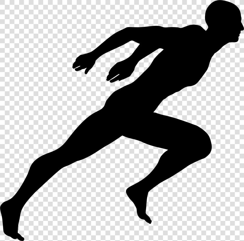 Human Silhouette Running   Man Sprinting Silhouette  HD Png DownloadTransparent PNG