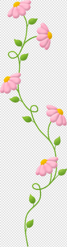 Transparent Stitching Clipart   Clipart Flower Vertical Border  HD Png DownloadTransparent PNG