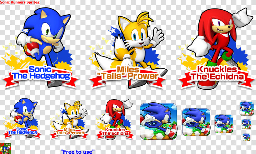 Sonic Runners Sprites 2 By Facundogomez   Sonic Runners Sprite Sheet  HD Png DownloadTransparent PNG