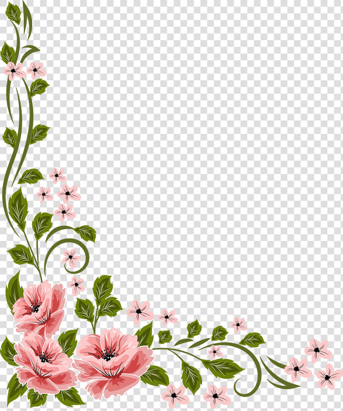 Marcos Vector Floral Flores Png Vector    Flower Corner Border Design Png  Transparent PngTransparent PNG