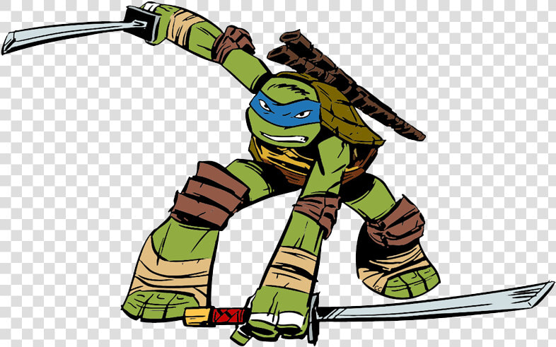 Teenage Mutant Ninja Turtle Leonardo Cartoon  HD Png DownloadTransparent PNG