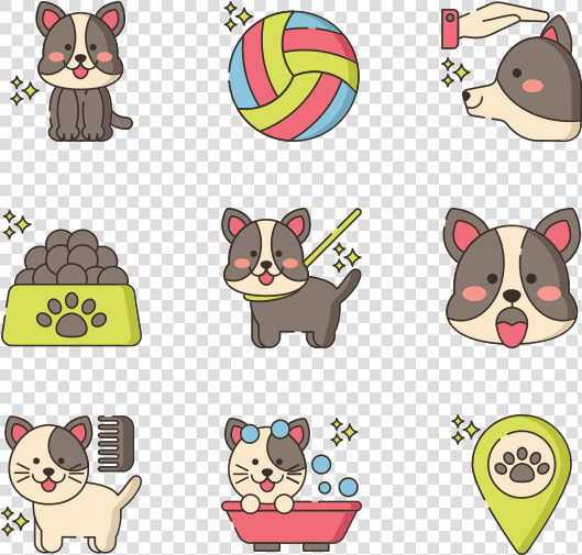 Pet Grooming   Pet Grooming Icons Vector  HD Png DownloadTransparent PNG