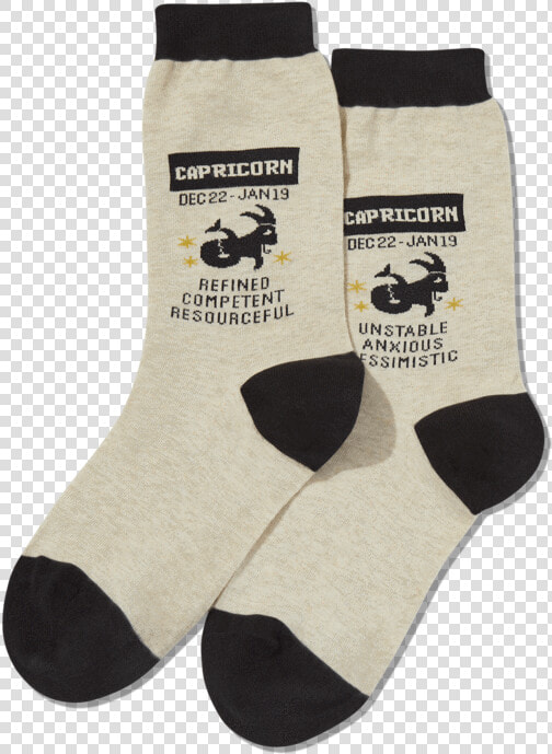 Women S Capricorn Zodiac Socks Class Slick Lazy Image   Sock  HD Png DownloadTransparent PNG