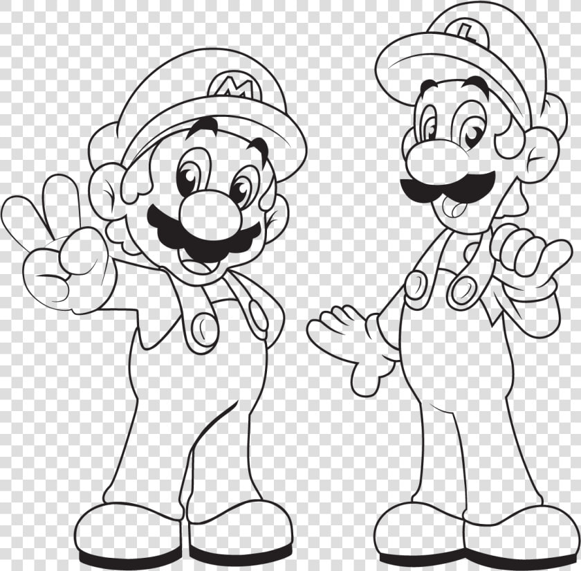 How To Draw Mario And Luigi Step   Mario And Luigi Drawings Easy  HD Png DownloadTransparent PNG