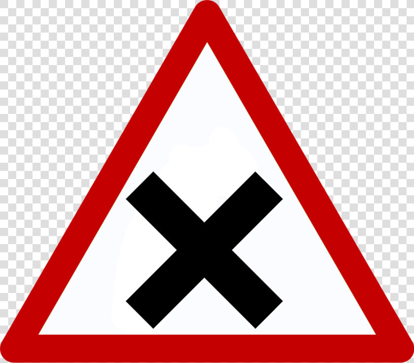 Thumb Image   Dangerous Junction Ahead Sign  HD Png DownloadTransparent PNG