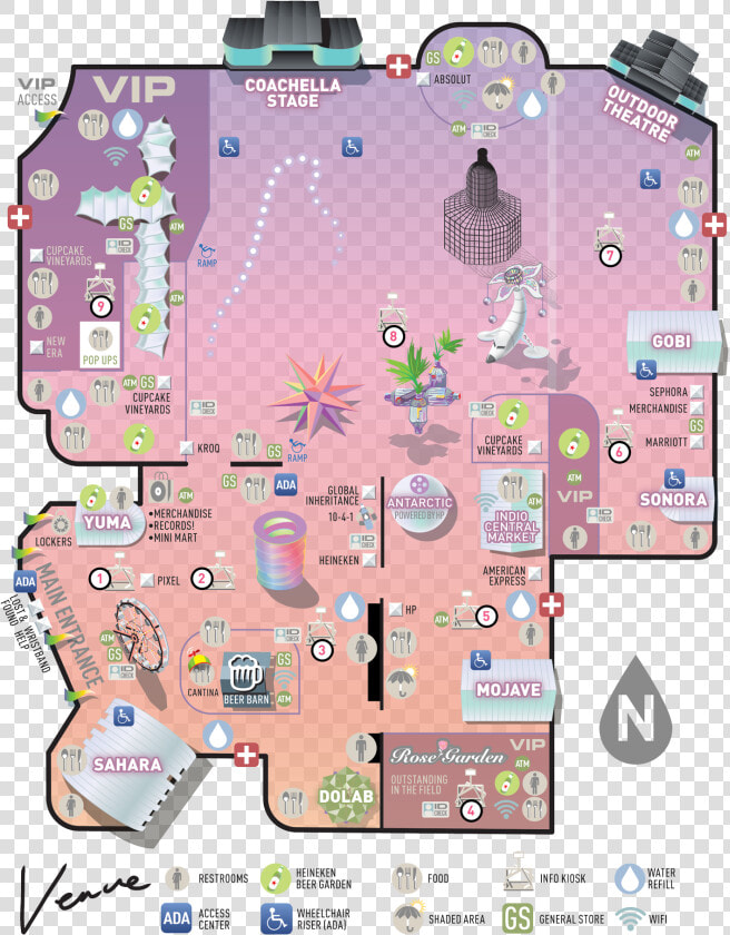 Coachella 2018 Festival Map  HD Png DownloadTransparent PNG