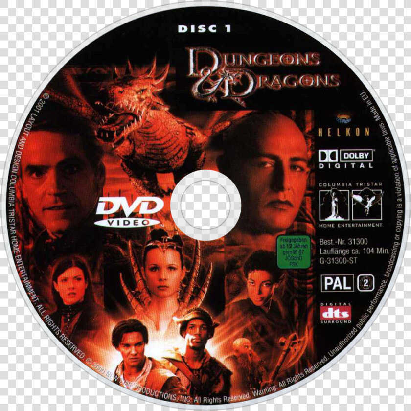 Dungeons  amp  Dragons Dvd Disc Image   Dungeons  amp  Dragons 2000 Dvd  HD Png DownloadTransparent PNG