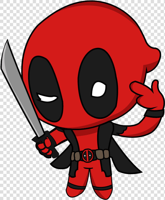 Dibujo Chibi Deadpool   Comic Deadpool  HD Png DownloadTransparent PNG