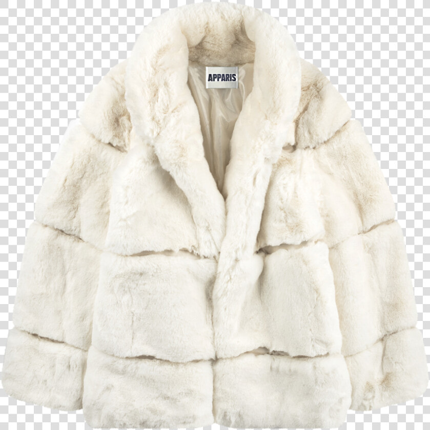 Sarah Ivory Stand Collar Faux Fur Coat   Fur Clothing  HD Png DownloadTransparent PNG