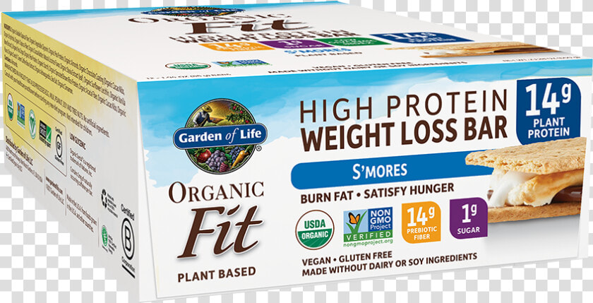 Garden Of Life Organic Fit Bar S Mores   Box  HD Png DownloadTransparent PNG