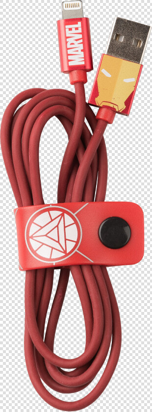 Marvel Iron Man Lightning Cable 120cm Image   Wire  HD Png DownloadTransparent PNG