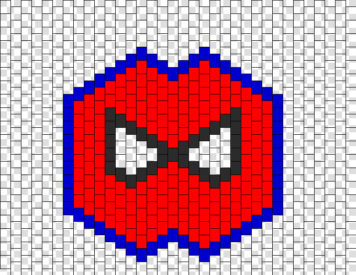 Spiderman Mask Bead Pattern   Deadmau5 Kandi Mask Patterns  HD Png DownloadTransparent PNG