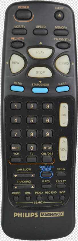 Philips Magnavox N9321ud Vcr Vhs Player Remote Control   Numeric Keypad  HD Png DownloadTransparent PNG