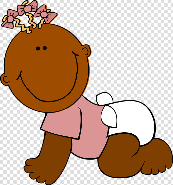 African American Baby Girl Clipart   Baby Girl Clip Art  HD Png DownloadTransparent PNG