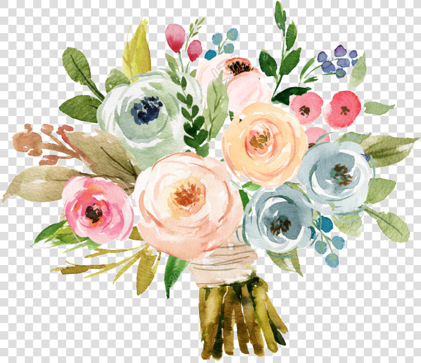 Bouquet Vector Bride   Watercolor Bouquet Of Flowers  HD Png DownloadTransparent PNG