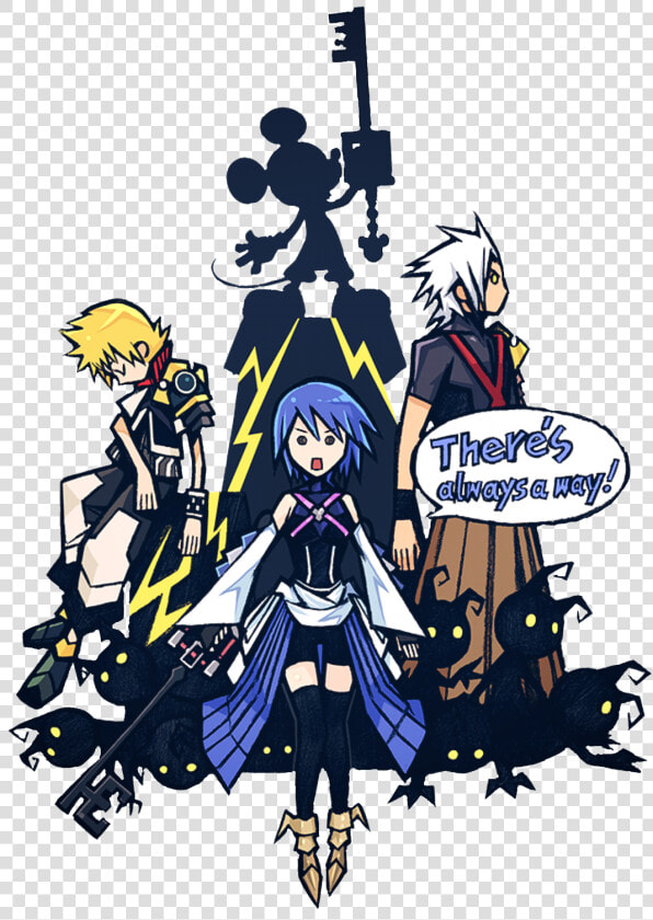  wayfindertrio  birthbysleep  kingdomhearts  aqua  terra   Kingdom Hearts Key Art  HD Png DownloadTransparent PNG