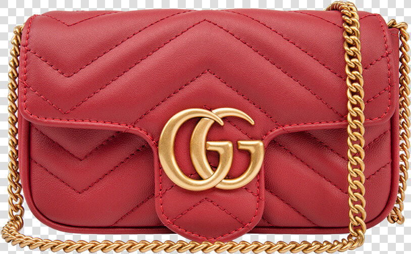 Gucci Gg Marmont Matelassé Leather Super Mini Bag red   Shoulder Bag  HD Png DownloadTransparent PNG