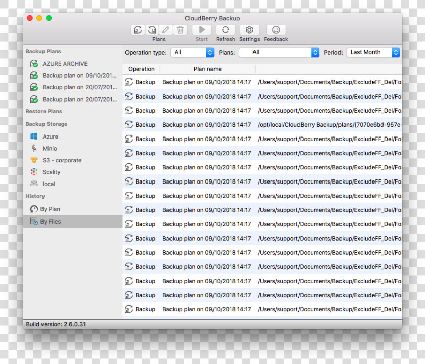 Backup History By Files   Cloudberry Backup Mac  HD Png DownloadTransparent PNG