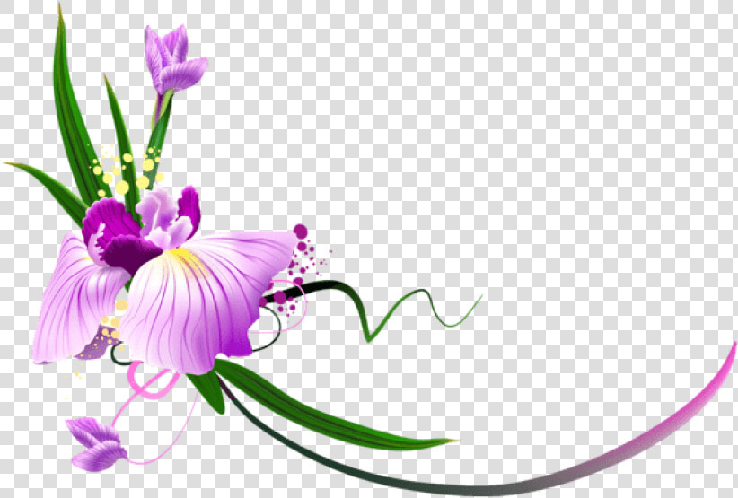 Free Png Download Beautiful Purple Floral Decor Clipart   Border Free Clipart Flowers  Transparent PngTransparent PNG