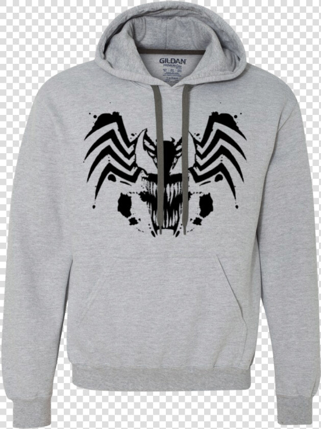 Symbiote Rorschach Premium Fleece Hoodie   Hoodie  HD Png DownloadTransparent PNG