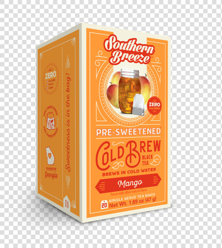 Mango Cold Brew Sweet Iced Tea   Southern Breeze Sweet Tea  HD Png DownloadTransparent PNG