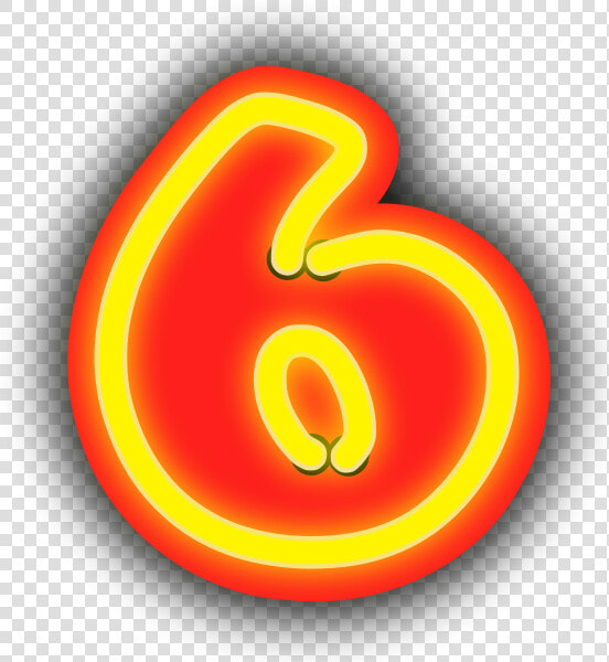 Neon Numerals 6 Png Clip Arts   Neon Number 6 Transparent  Png DownloadTransparent PNG