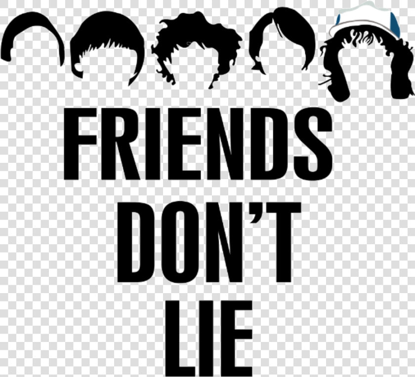   stranger  things  eleven  mike  friends  dont  lie   Silhouette Stranger Things Clipart Black And White  HD Png DownloadTransparent PNG