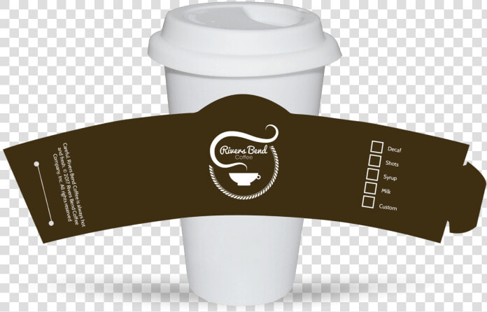 Rivers Bend Coffee Cup Sleeve Template Preview   Cup Sleeve Template Psd  HD Png DownloadTransparent PNG