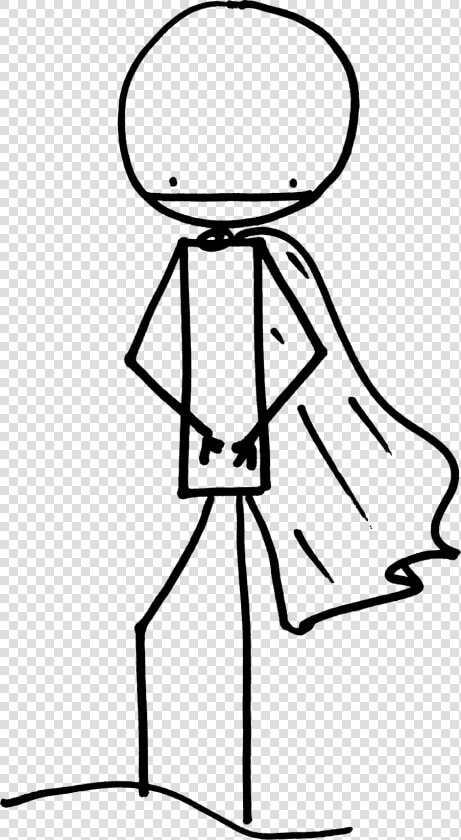 Confused Stick Figure Png   Stick Figure With Cape  Transparent PngTransparent PNG